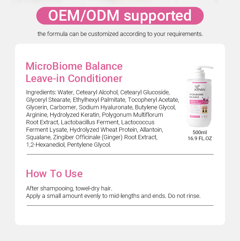 private label microbiome balance leave in conditioner